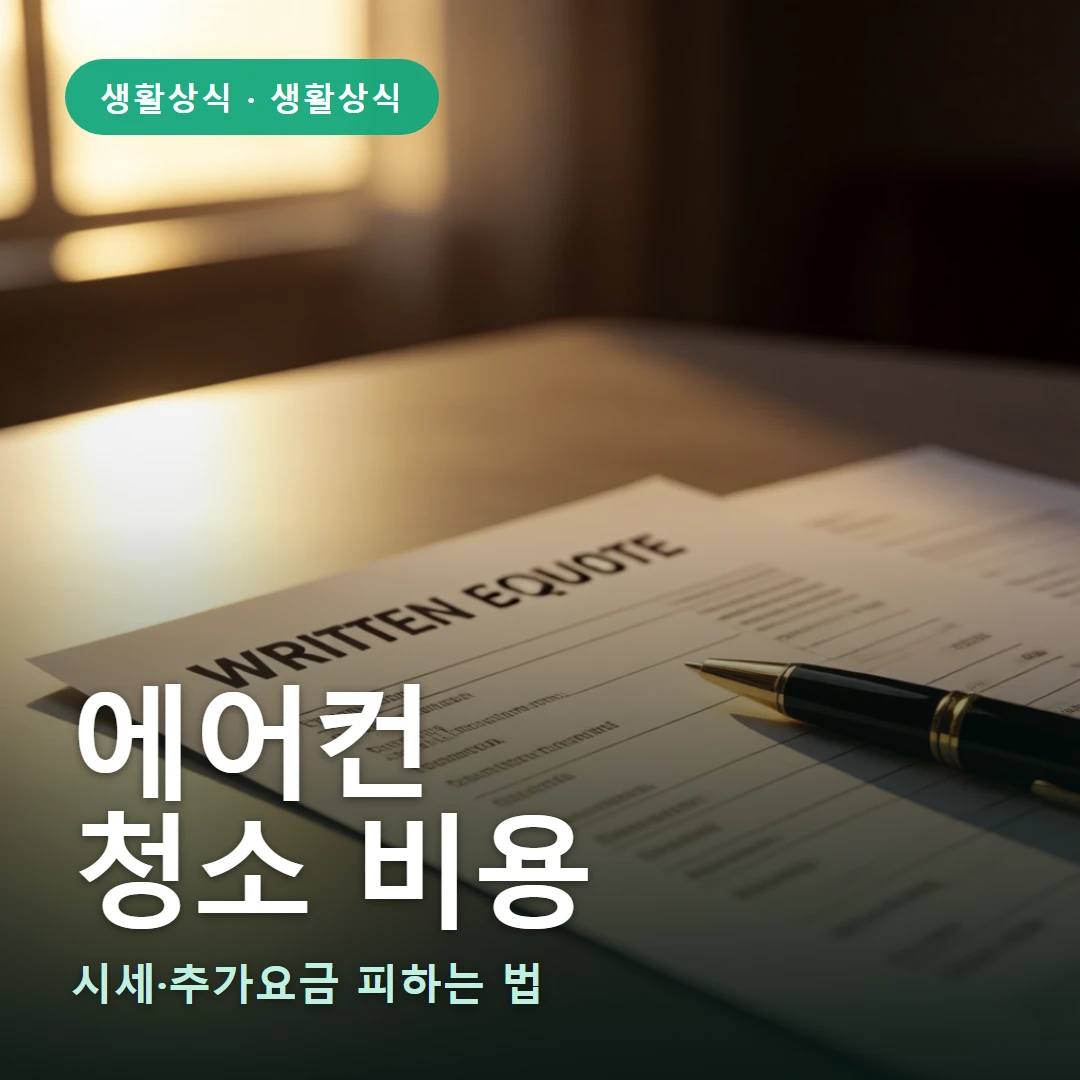 에어컨 요약 표지 — 시세·추가요금 피하는 법