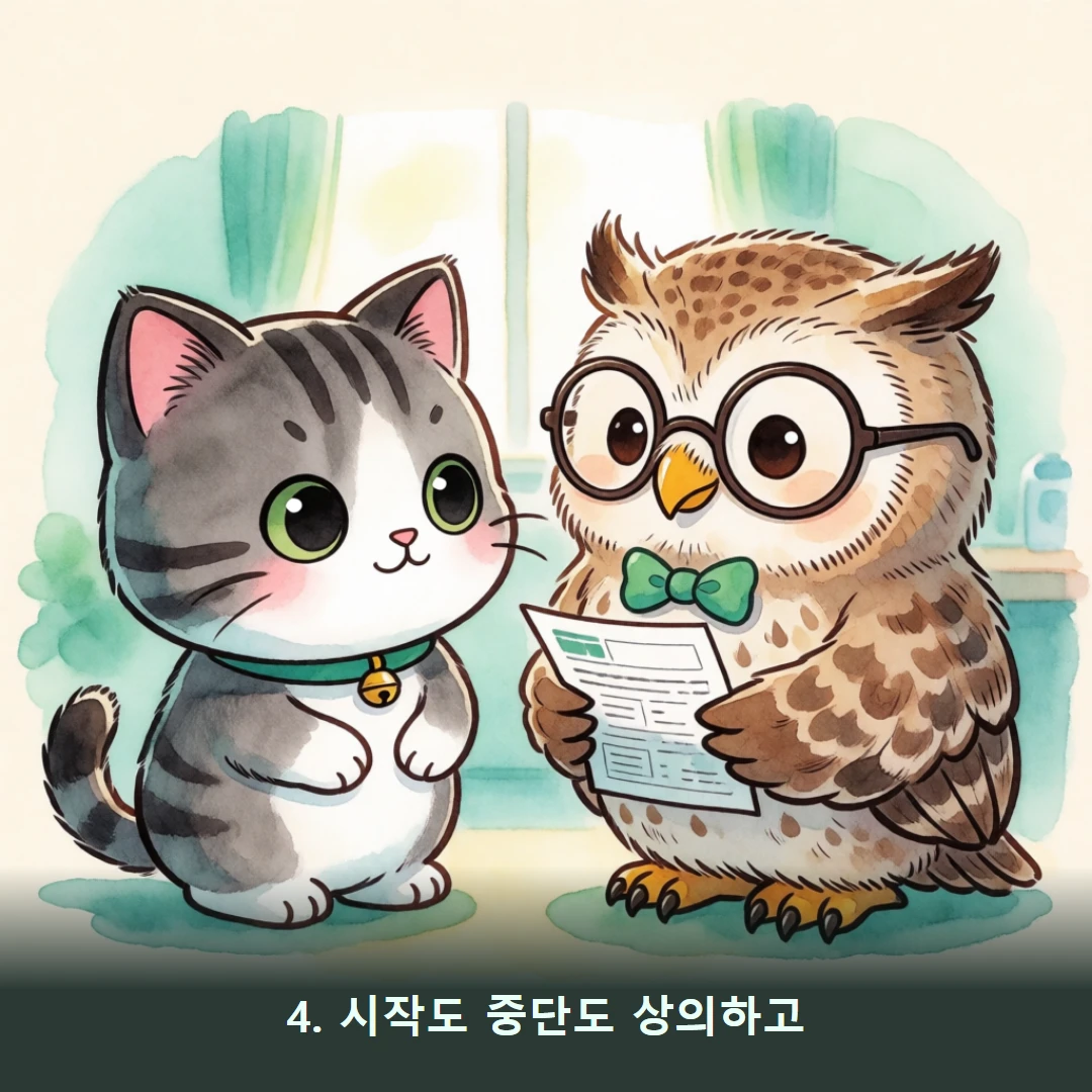 웹툰 4컷 — 4. 시작도 중단도 상의하고