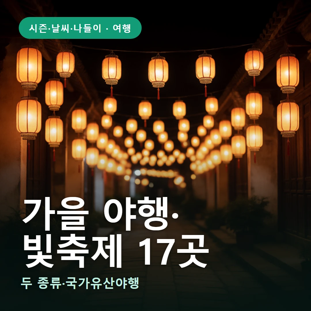 가을 야행· 요약 표지 — 두 종류·국가유산야행