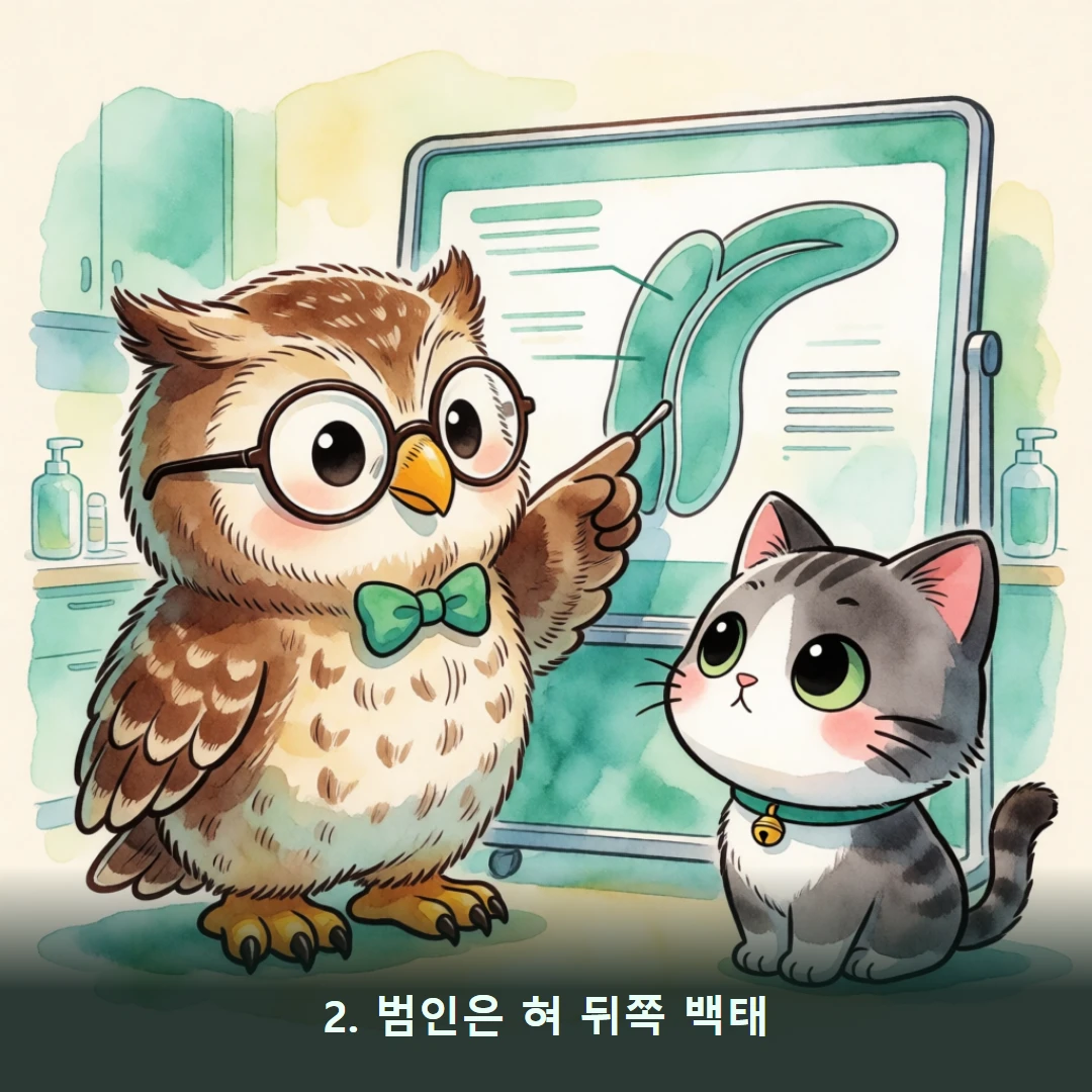 웹툰 2컷 — 2. 범인은 혀 뒤쪽 백태