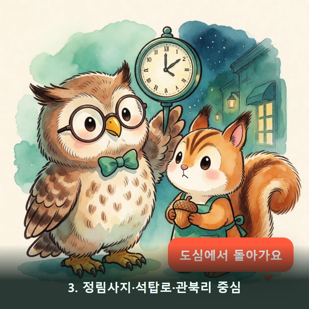 웹툰 3컷 — 3. 정림사지·석탑로·관북리 중심 (도심에서 돌아가요)
