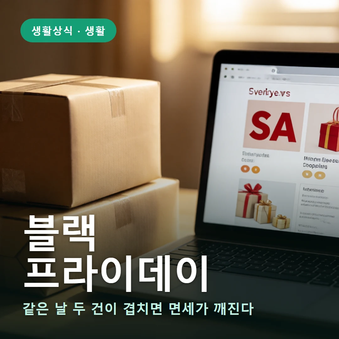 블랙 요약 표지 — 같은 날 두 건이 겹치면 면세가 깨진다