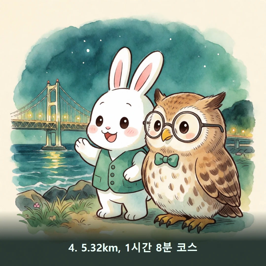 웹툰 4컷 — 4. 5.32km, 1시간 8분 코스