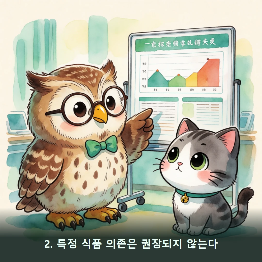 웹툰 2컷 — 2. 특정 식품 의존은 권장되지 않는다