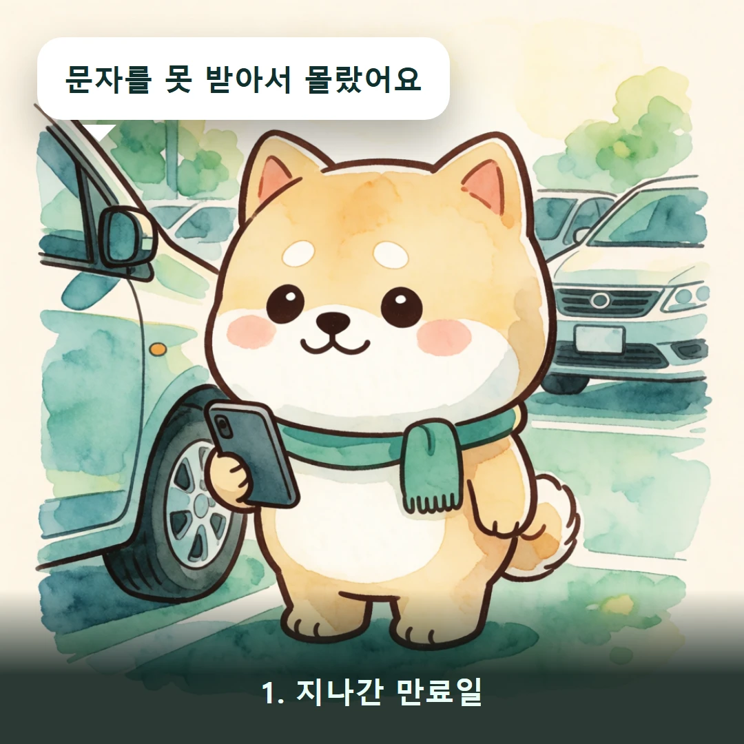 웹툰 1컷 — 1. 지나간 만료일 (문자를 못 받아서 몰랐어요)