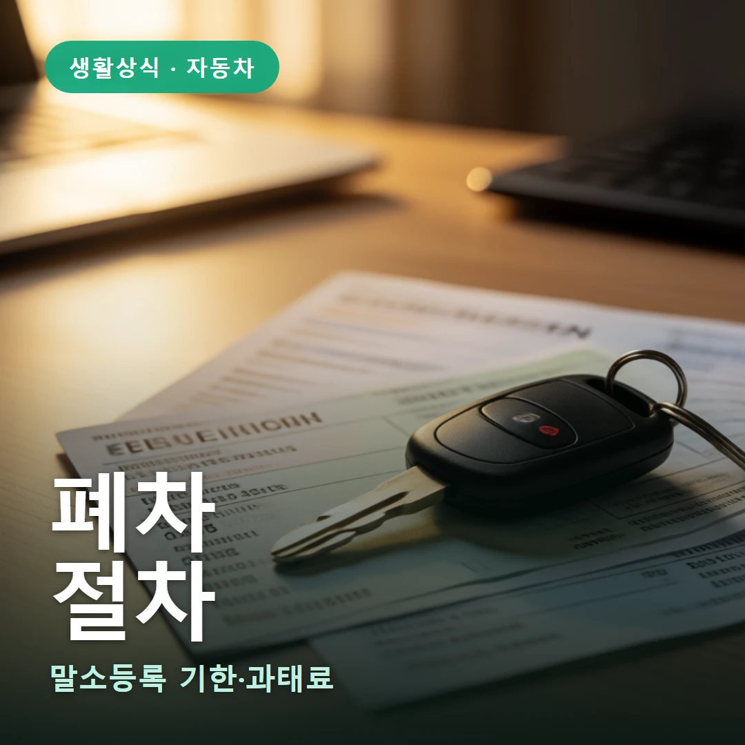 폐차 요약 표지 — 말소등록 기한·과태료