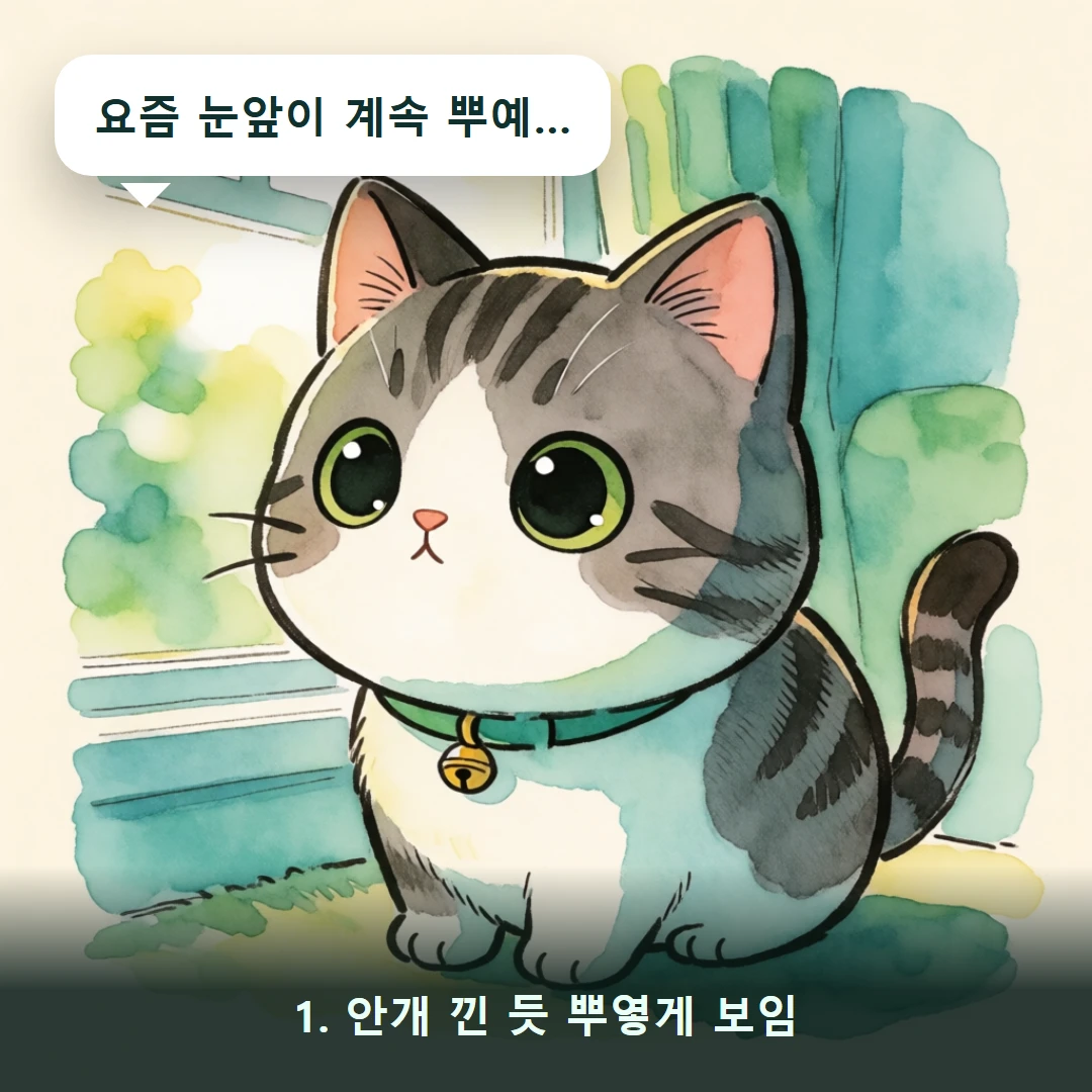 웹툰 1컷 — 1. 안개 낀 듯 뿌옇게 보임 (요즘 눈앞이 계속 뿌예…)