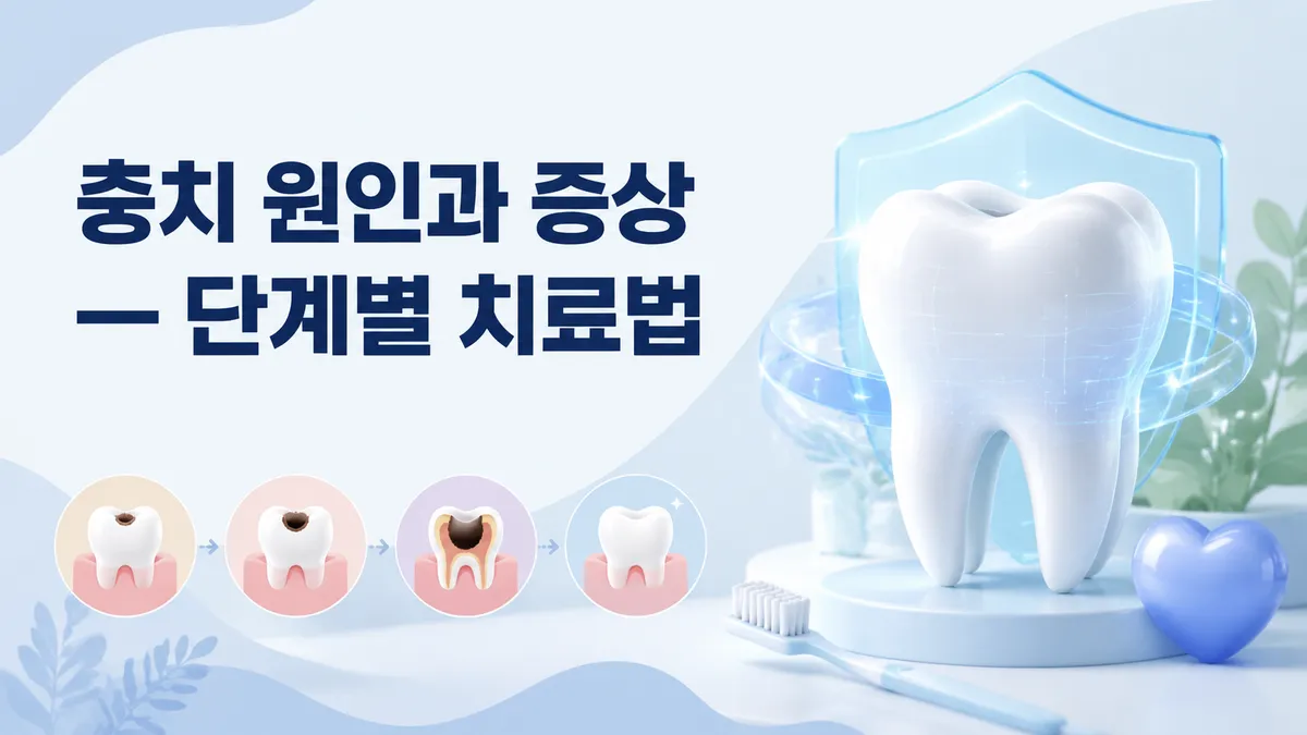 충치 원인과 증상 — 단계별 치료법