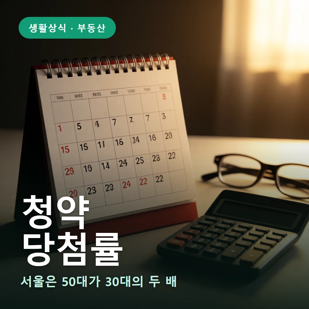 청약 요약 표지 — 서울은 50대가 30대의 두 배