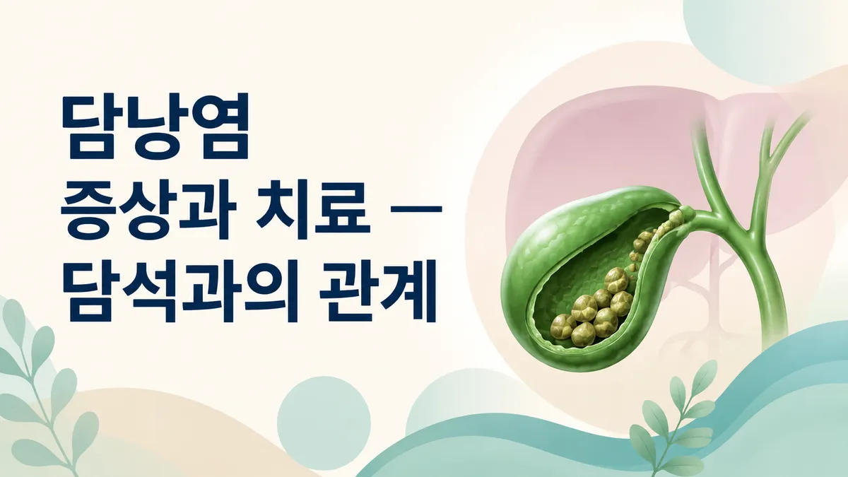 담낭염 증상과 치료 — 담석과의 관계