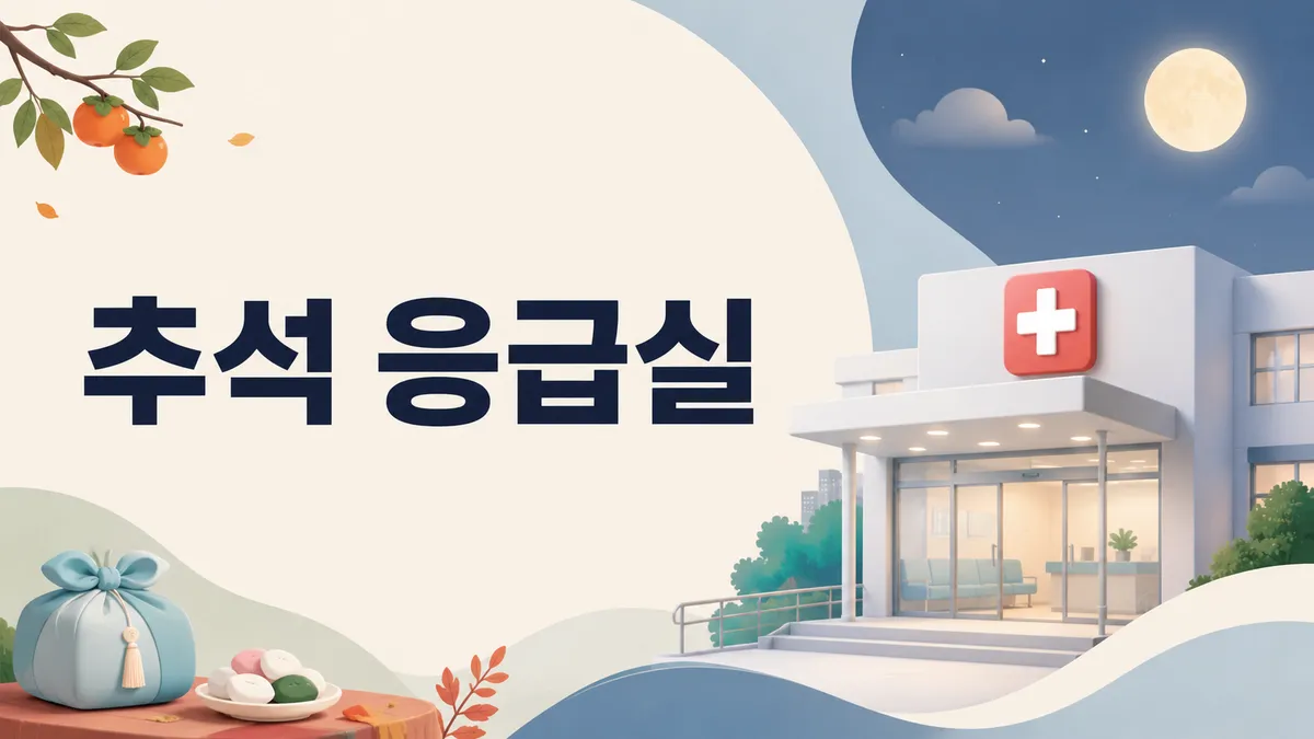추석 응급실 — 문 여는 병원과 진료비 가산