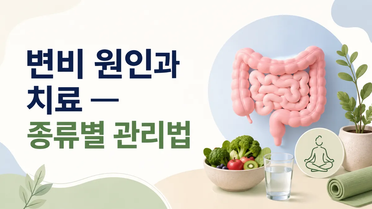 변비 원인과 치료 — 종류별 관리법