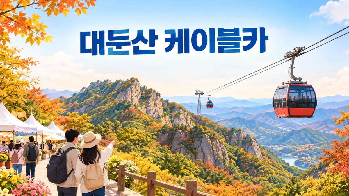 대둔산 케이블카 — 2026년 왕복 16,500원, 예약 없이 당일 발권뿐입니다