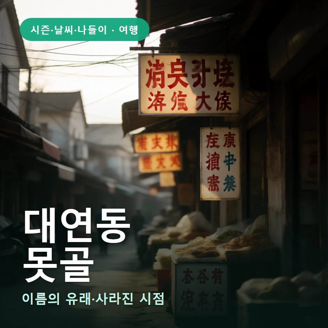 대연동 요약 표지 — 이름의 유래·사라진 시점
