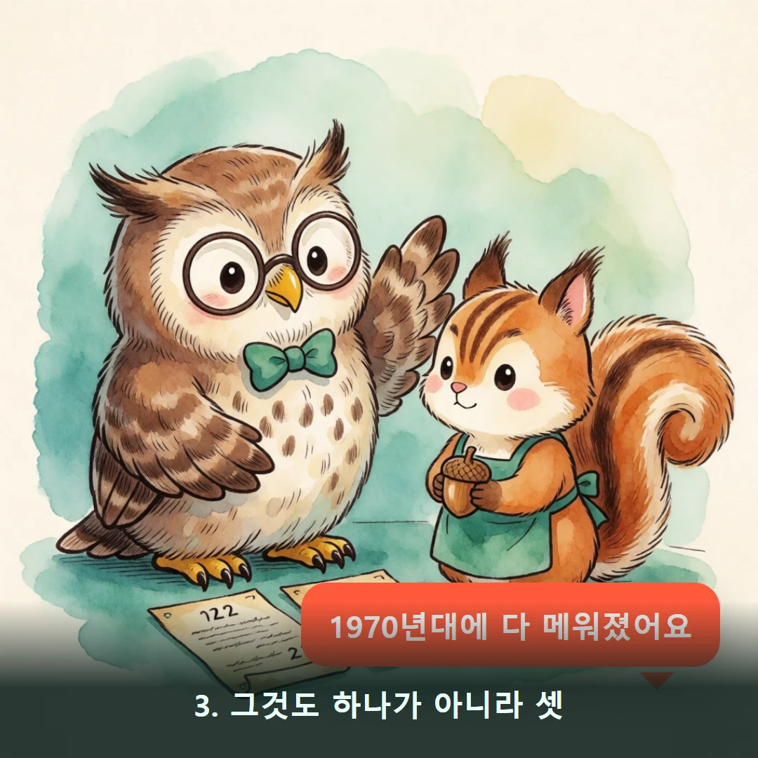 웹툰 3컷 — 3. 그것도 하나가 아니라 셋 (1970년대에 다 메워졌어요)