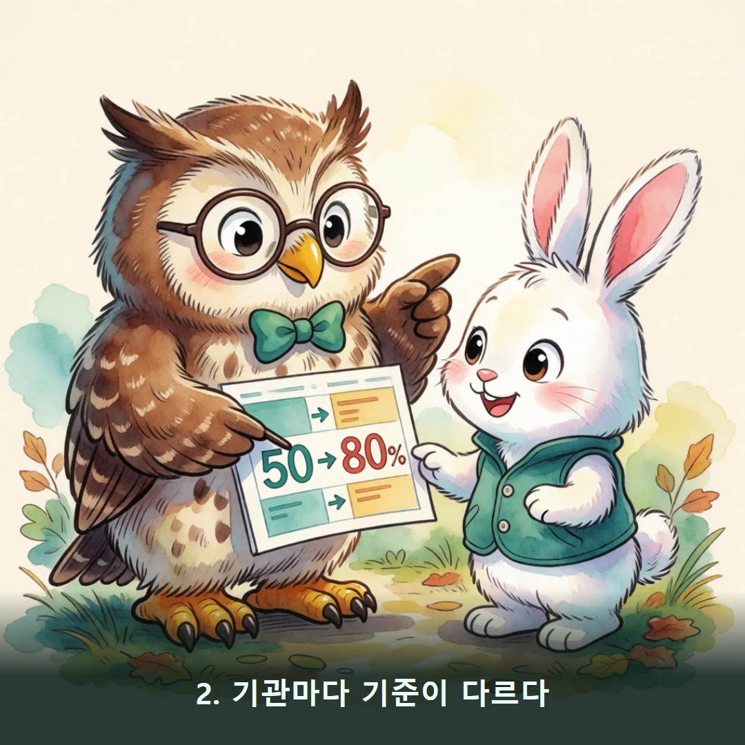 웹툰 2컷 — 2. 기관마다 기준이 다르다