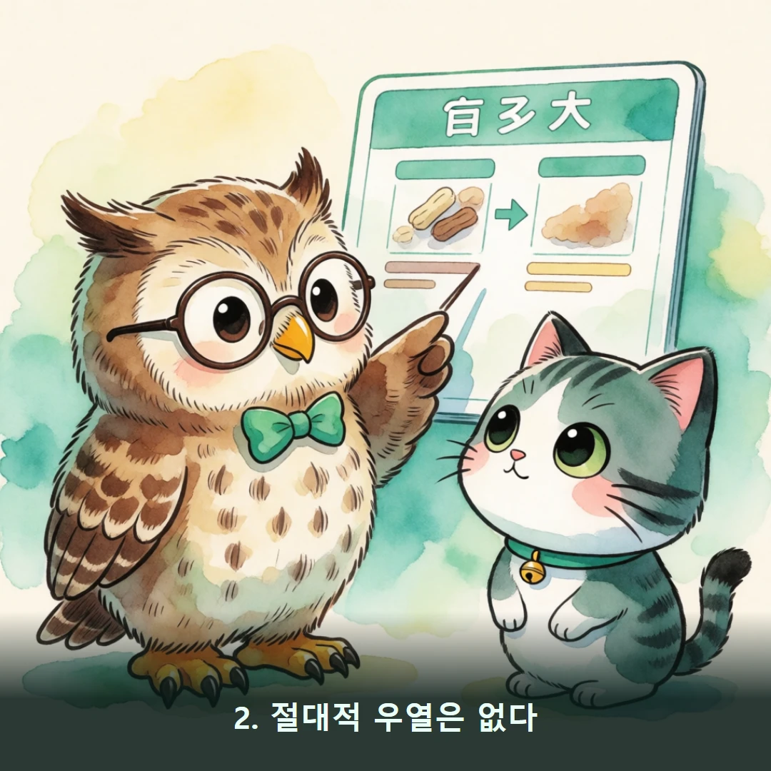 웹툰 2컷 — 2. 절대적 우열은 없다