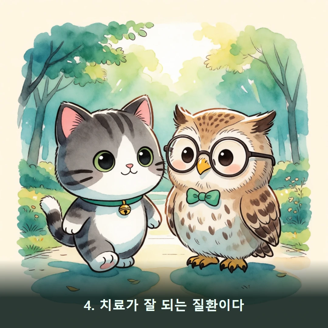 웹툰 4컷 — 4. 치료가 잘 되는 질환이다