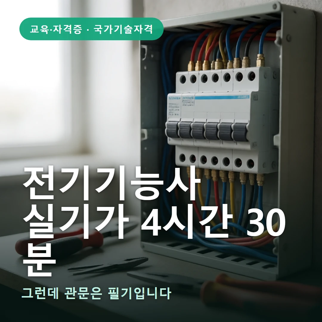 전기기능사 요약 표지 — 그런데 관문은 필기입니다