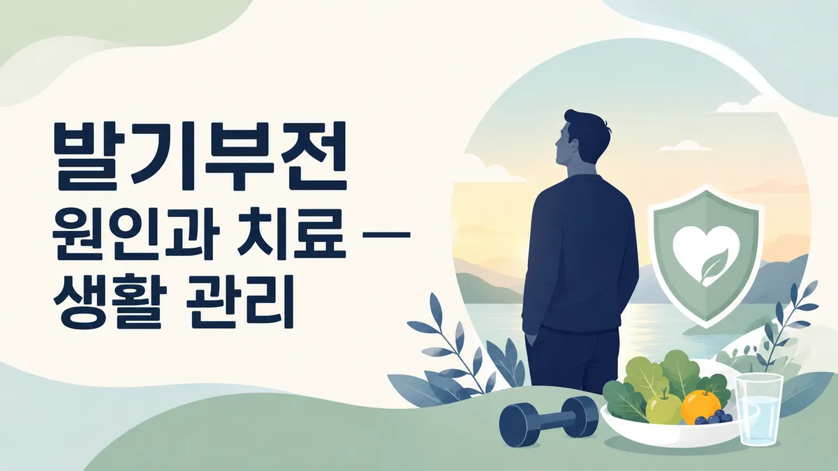 발기부전 원인과 치료 — 생활 관리