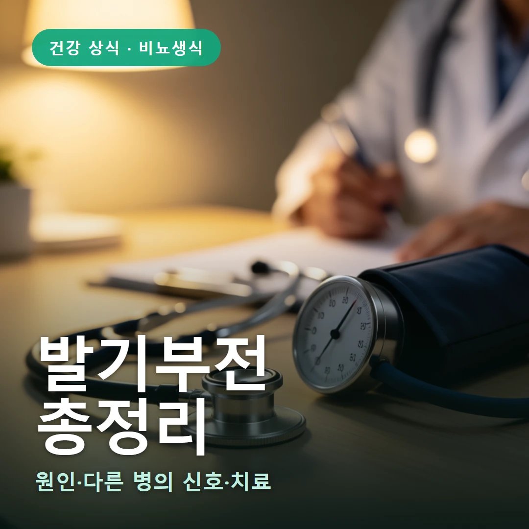 발기부전 요약 표지 — 원인·다른 병의 신호·치료