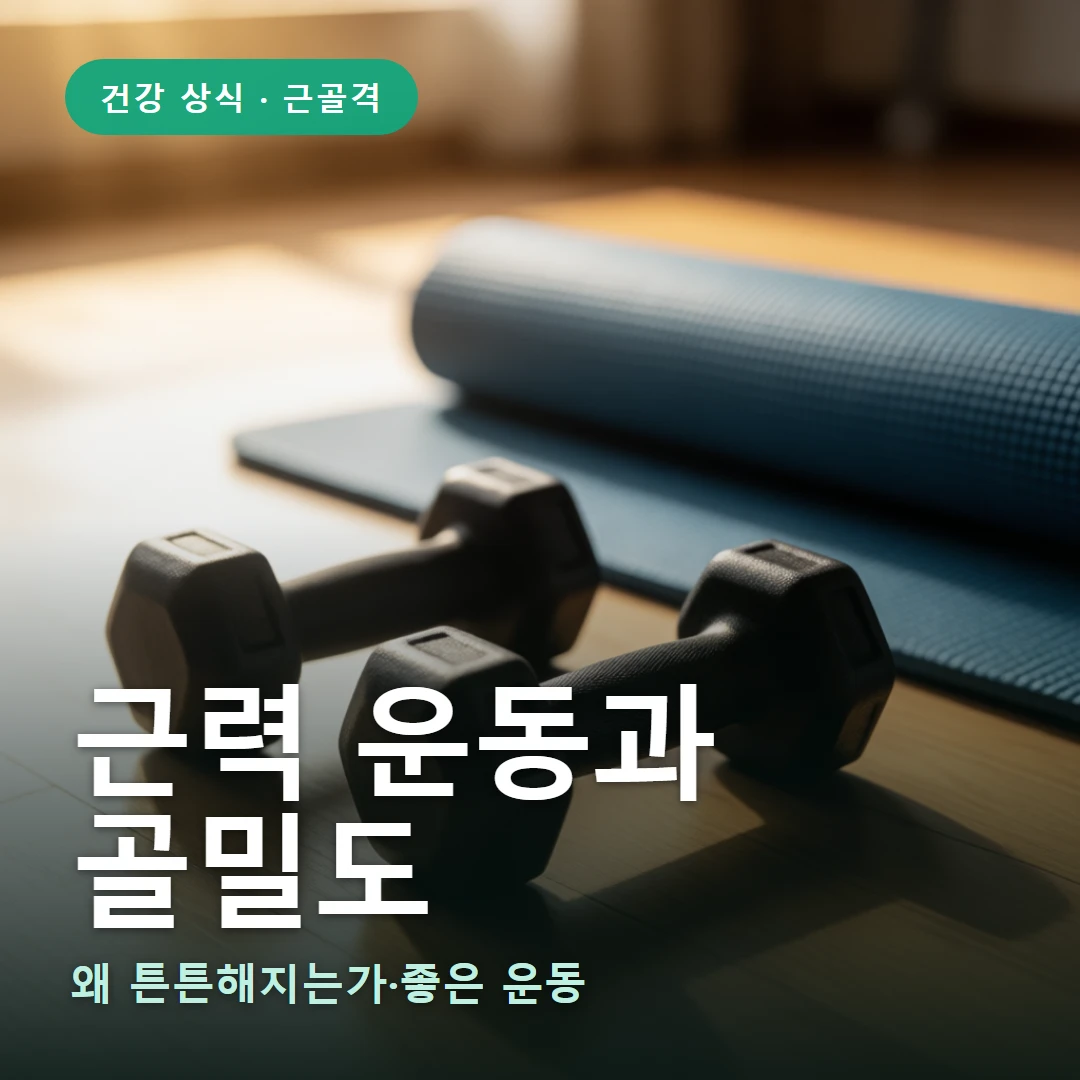근력 운동과 요약 표지 — 왜 튼튼해지는가·좋은 운동
