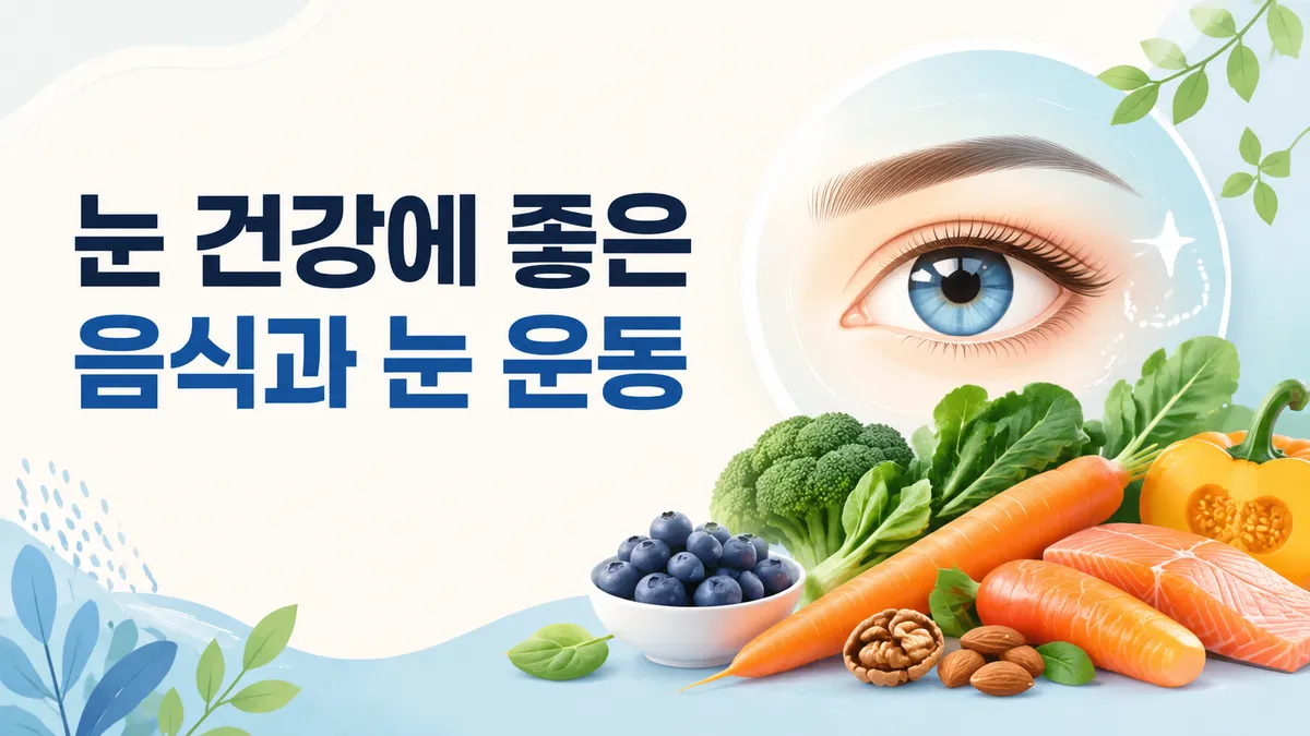 눈 건강에 좋은 음식과 눈 운동