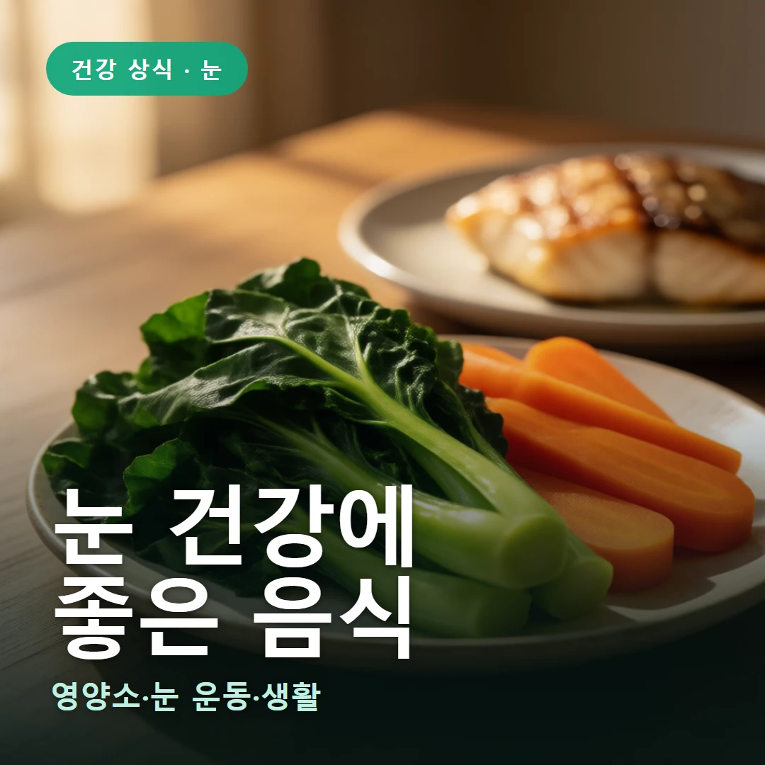 눈 건강에 요약 표지 — 영양소·눈 운동·생활