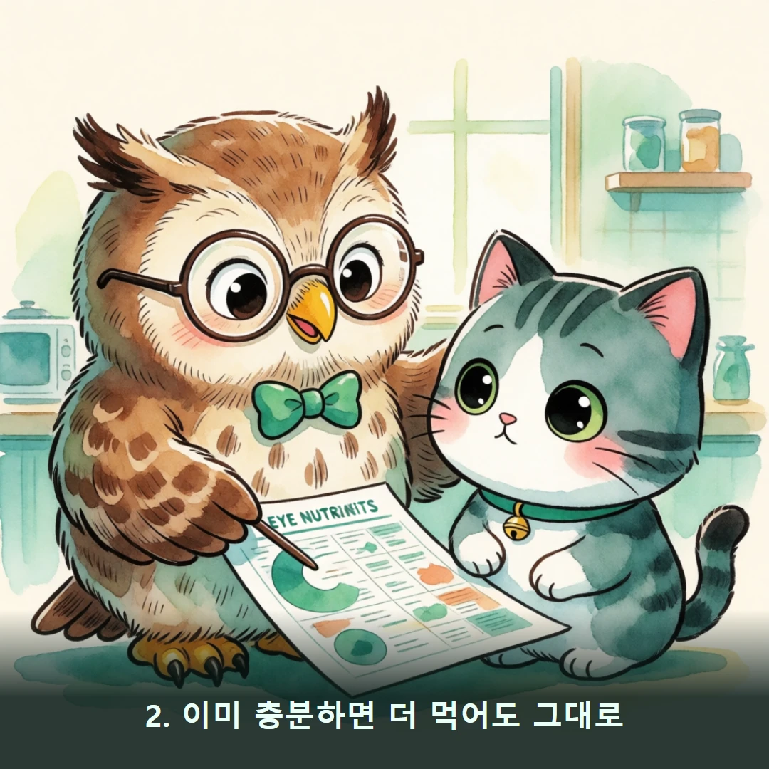 웹툰 2컷 — 2. 이미 충분하면 더 먹어도 그대로