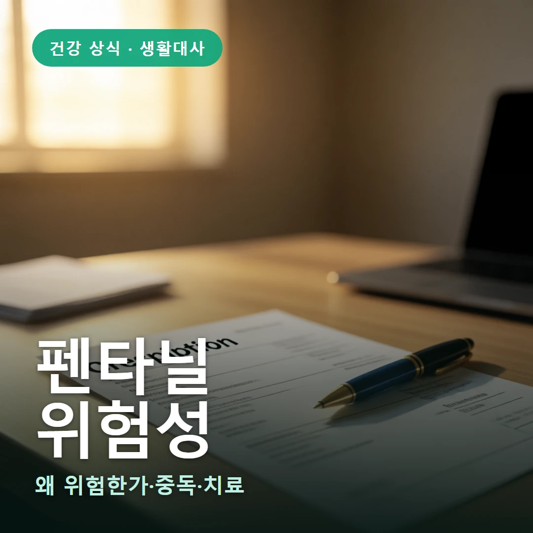 펜타닐 요약 표지 — 왜 위험한가·중독·치료