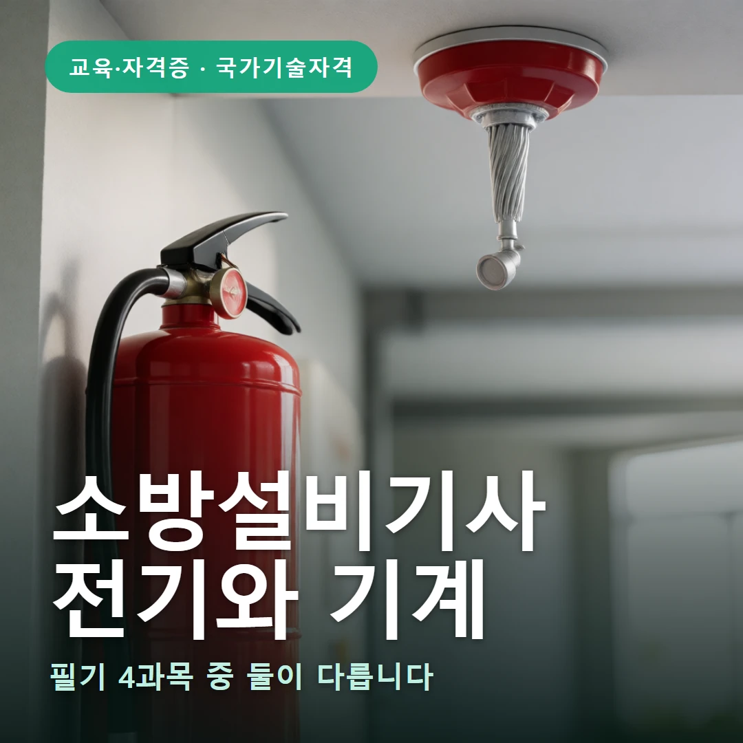 소방설비기사 요약 표지 — 필기 4과목 중 둘이 다릅니다