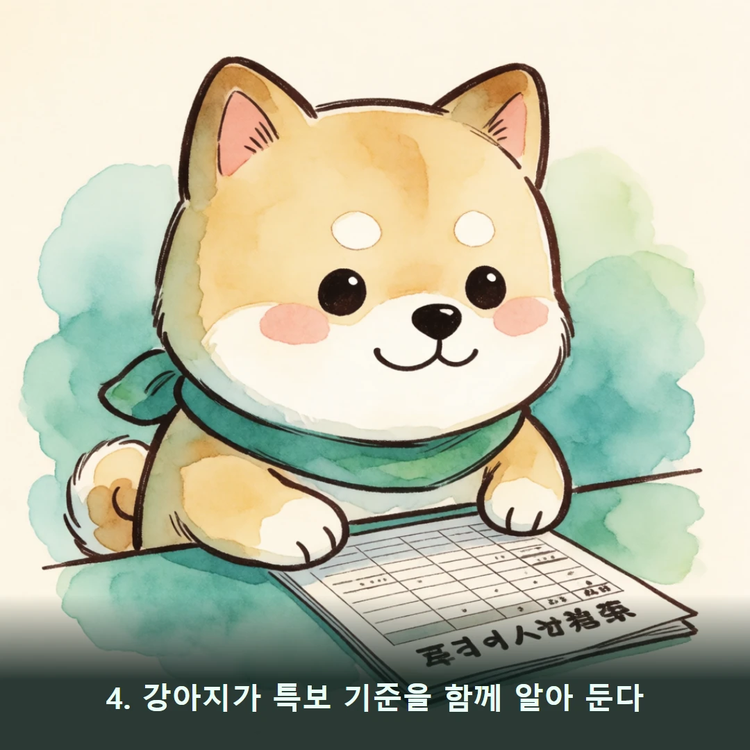 웹툰 4컷 — 4. 강아지가 특보 기준을 함께 알아 둔다