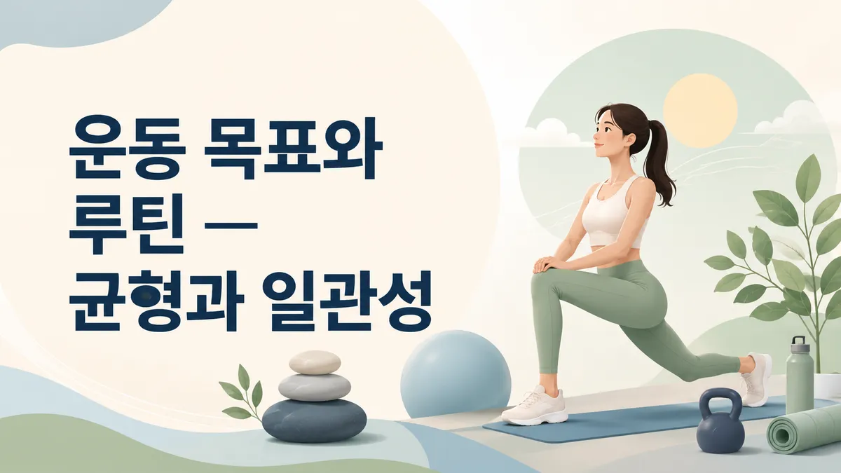 운동 목표와 루틴 — 균형과 일관성