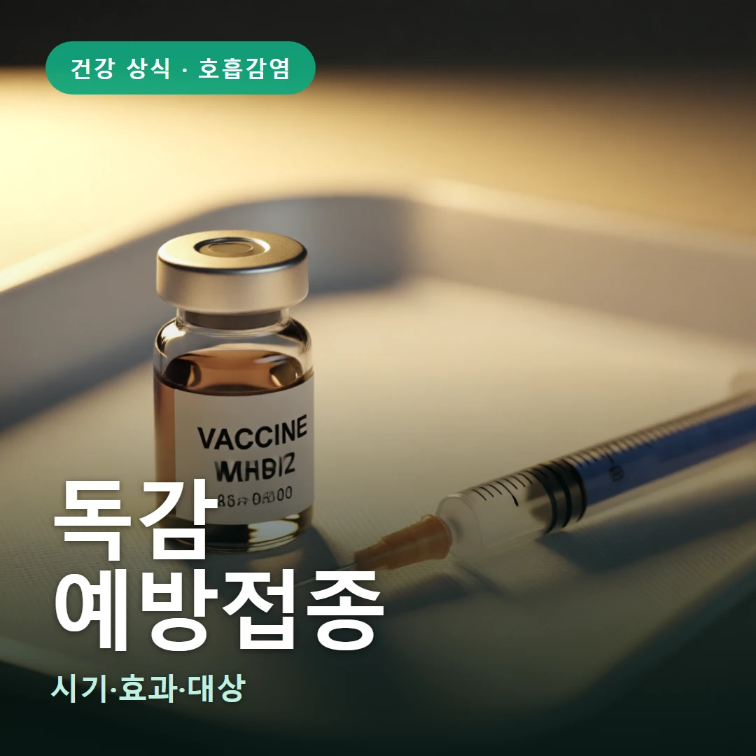 독감 요약 표지 — 시기·효과·대상