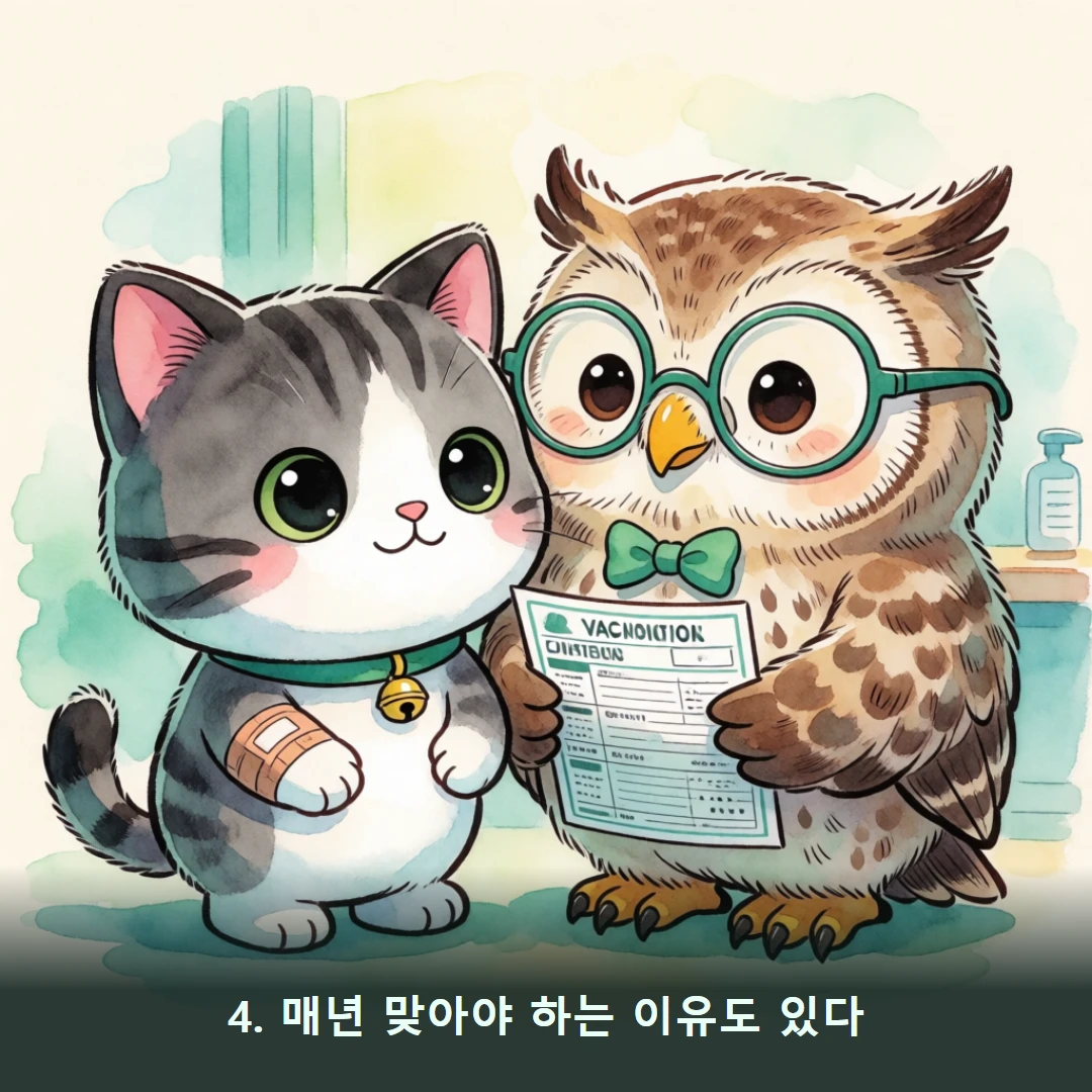웹툰 4컷 — 4. 매년 맞아야 하는 이유도 있다