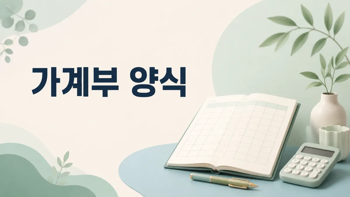 가계부 양식 — 고정비는 매일 적지 않습니다
