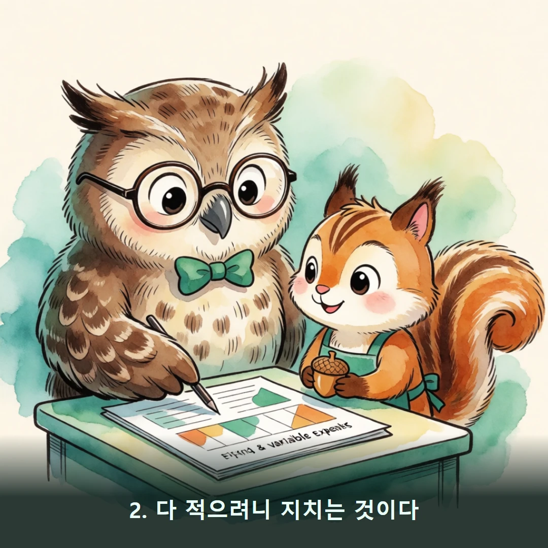 웹툰 2컷 — 2. 다 적으려니 지치는 것이다