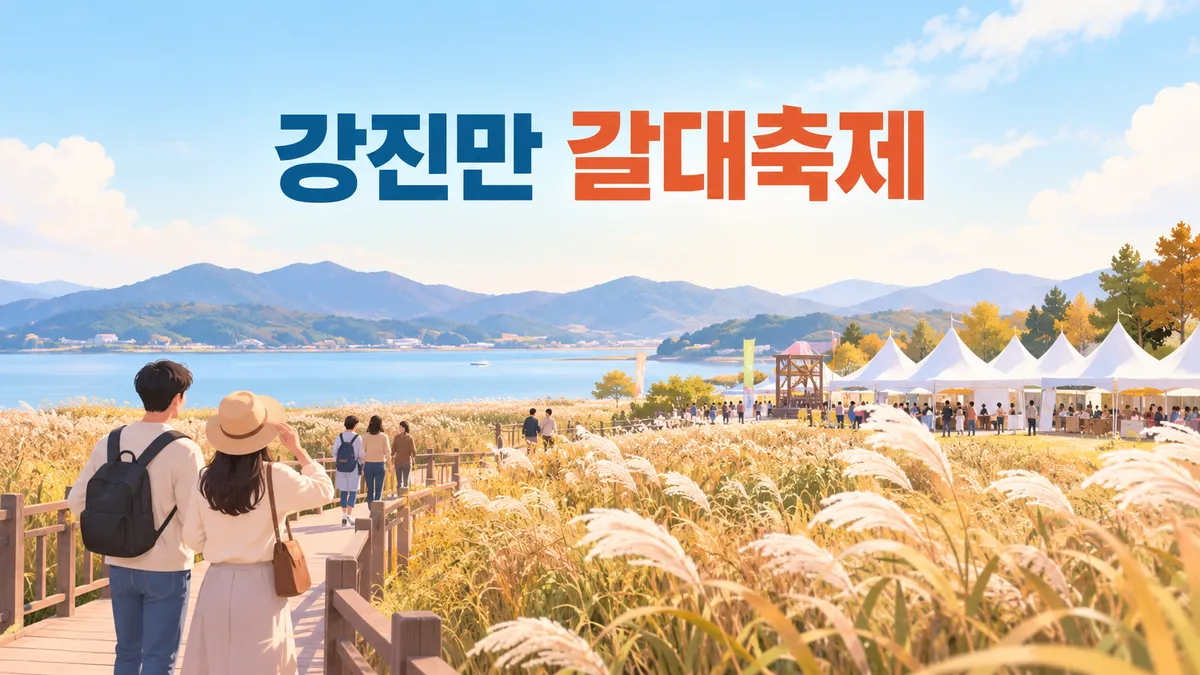 강진만 갈대축제 — 노을은 17시 48분에 집니다, 19시까지 열어도 그 전에 가야 합니다