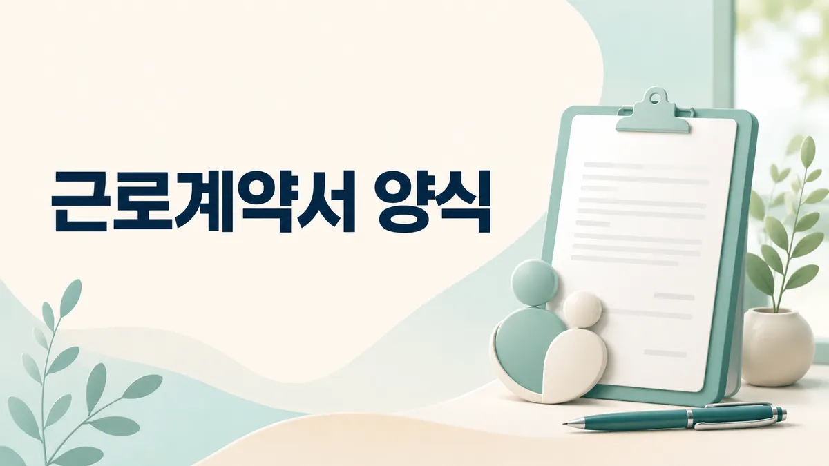 근로계약서 양식 — 미교부 시 벌금 500만원