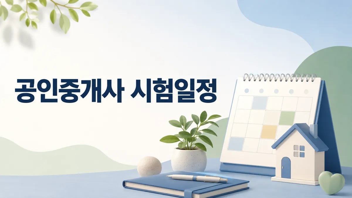 공인중개사 시험일정 — 접수·시험일·합격 기준