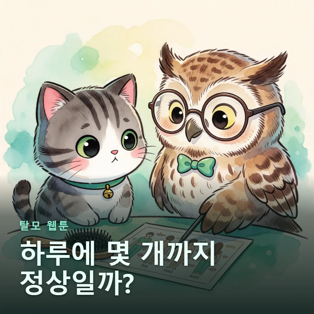 탈모 웹툰 표지 — 하루에 몇 개까지 정상일까?