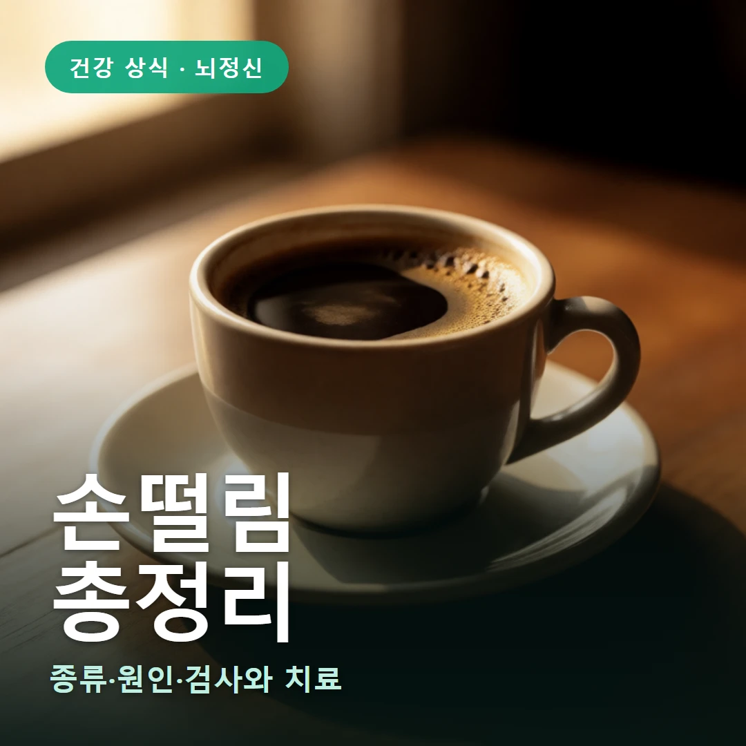 손떨림 요약 표지 — 종류·원인·검사와 치료