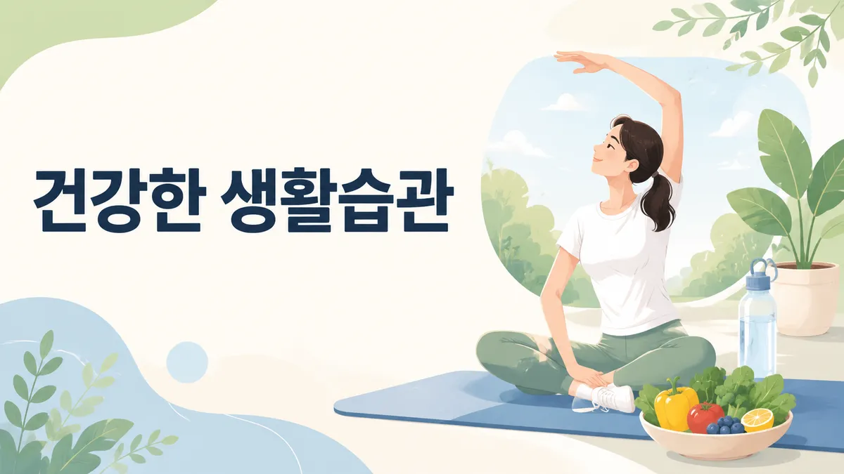 건강한 생활 습관 — 식사·운동·영양 균형