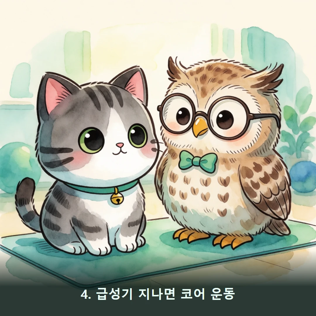 웹툰 4컷 — 4. 급성기 지나면 코어 운동