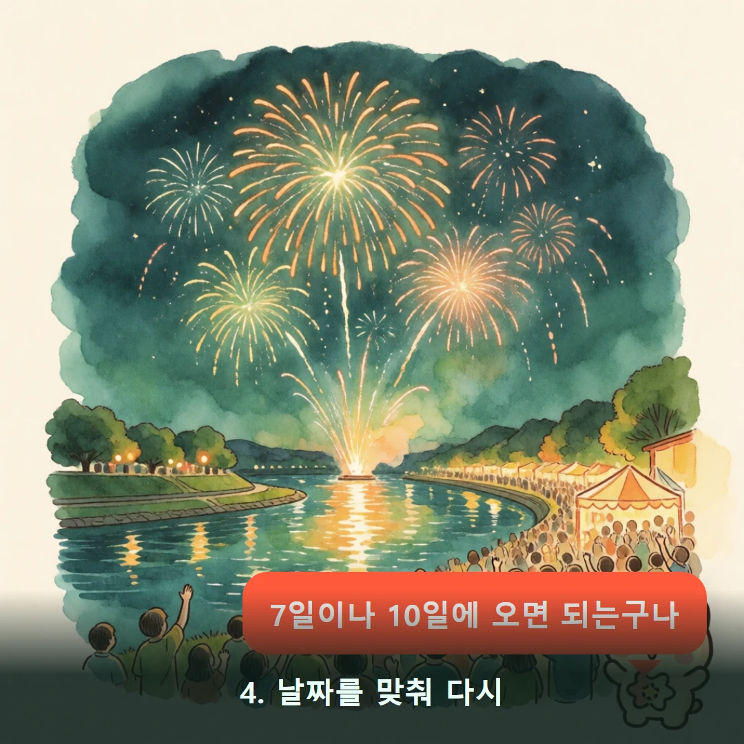 웹툰 4컷 — 4. 날짜를 맞춰 다시 (7일이나 10일에 오면 되는구나)