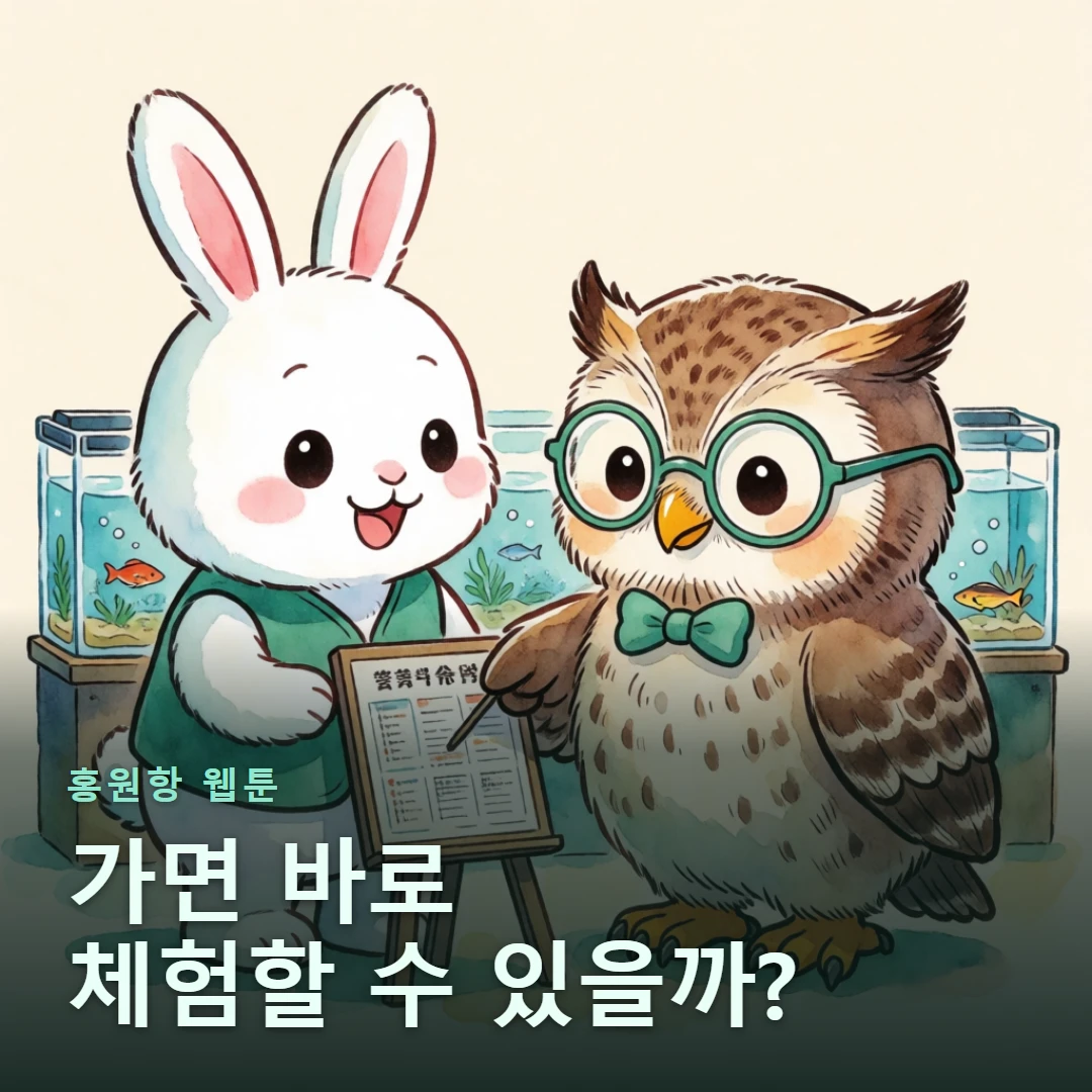 홍원항 웹툰 표지 — 가면 바로 체험할 수 있을까?
