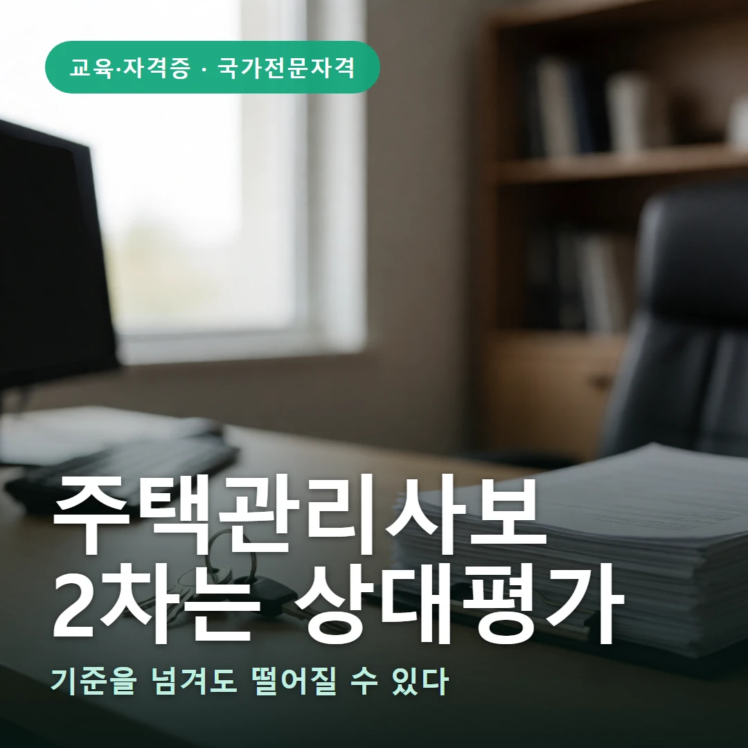 주택관리사보 요약 표지 — 기준을 넘겨도 떨어질 수 있다