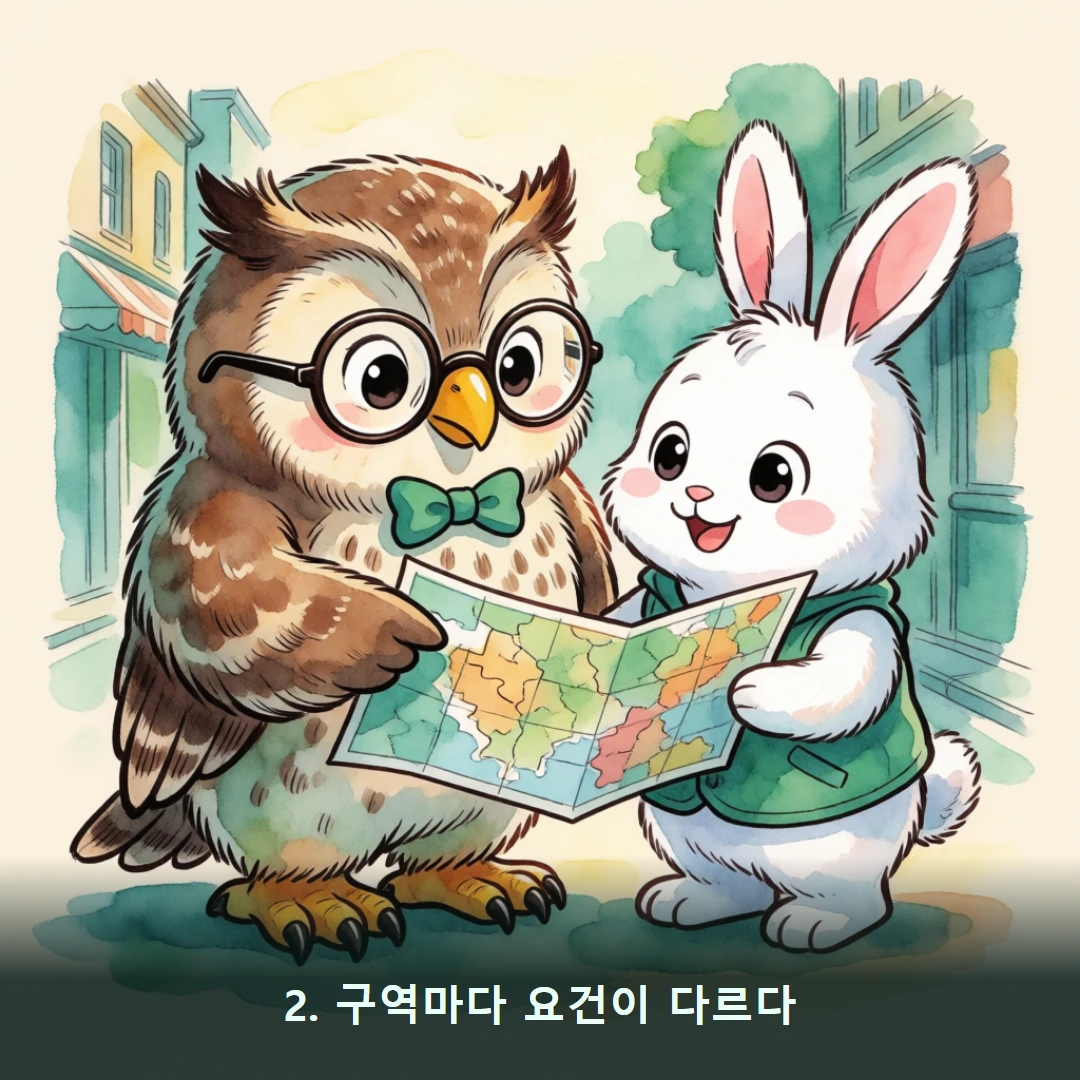 웹툰 2컷 — 2. 구역마다 요건이 다르다