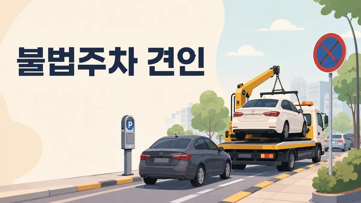 불법주차 견인 — 한 달을 넘기면 차가 팔릴 수 있습니다