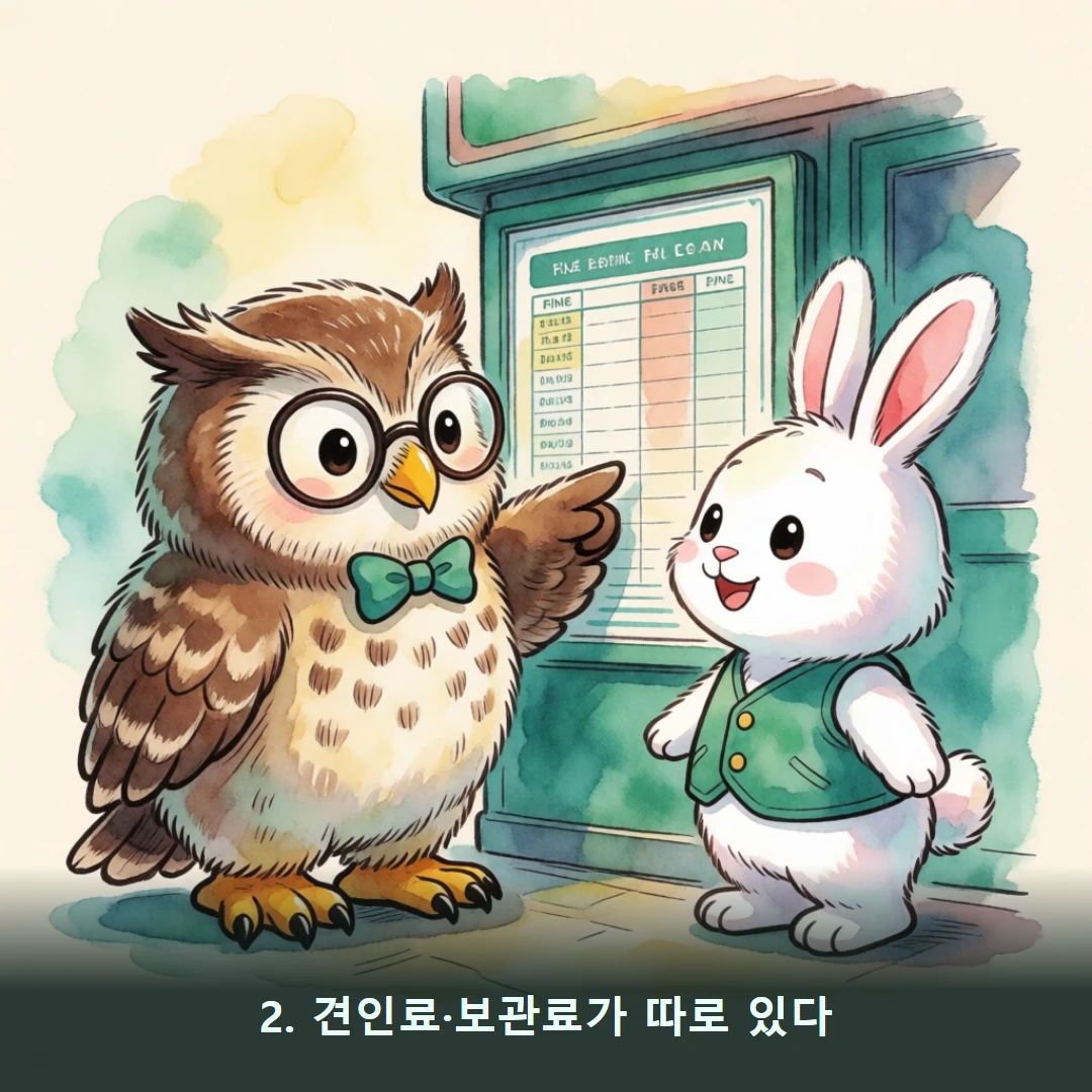 웹툰 2컷 — 2. 견인료·보관료가 따로 있다